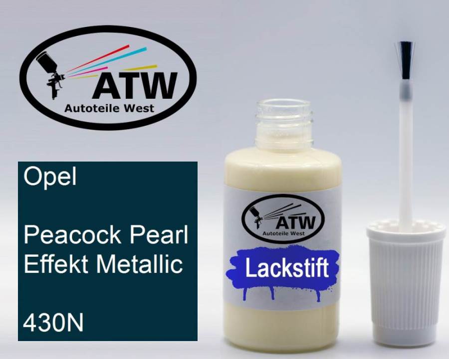 Opel, Peacock Pearl Effekt Metallic, 430N: 20ml Lackstift, von ATW Autoteile West.